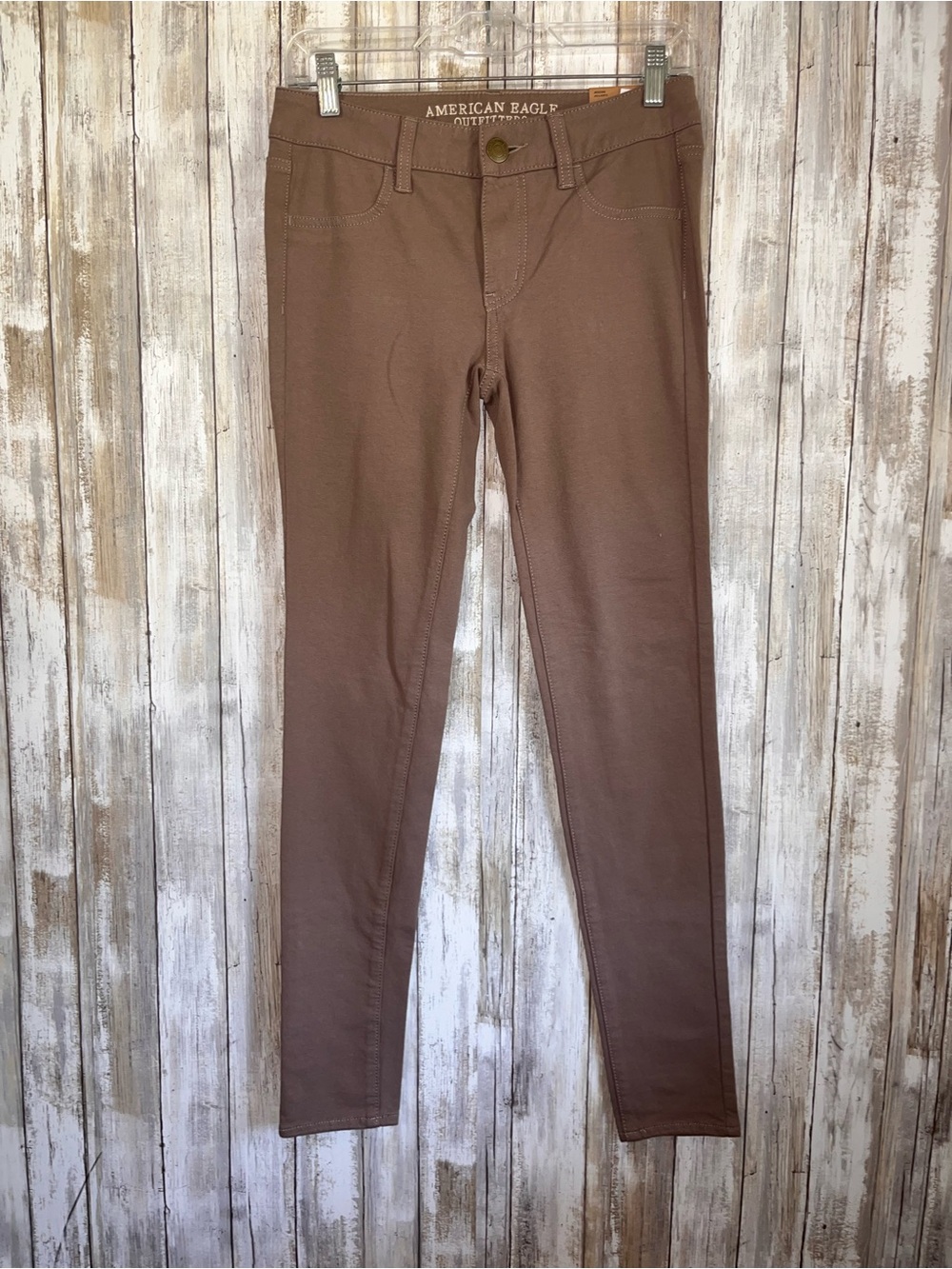 American Eagle Jegging Jeans Size 4 Brown Super Stretch Jegging NWT